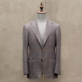 Refinement Tailoring RFMT-01 Sport Jacket Summertime Checked Brown/Blue by Loro Piana Front View