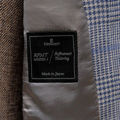 Refinement Tailoring RFMT-01 Sport Jacket Summertime Glen Checked Blue by Loro Piana Brand Label Detail