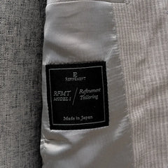Refinement Tailoring RFMT-01 Sport Jacket Summertime Striped Grey by Loro Piana Brand Label Detail