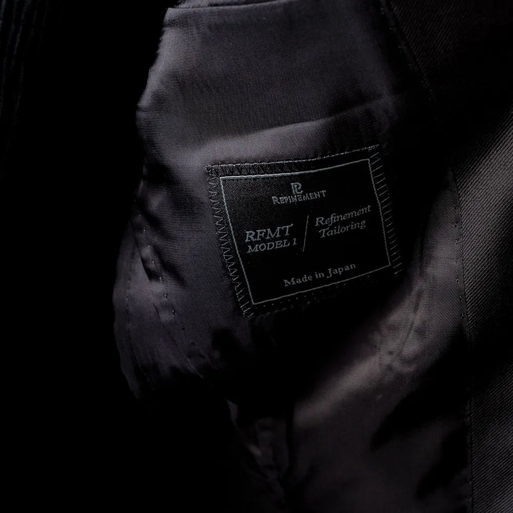 Refinement Tailoring Rfmt-01 Suit Zelander Black By Loro Piana Interior Label Detail