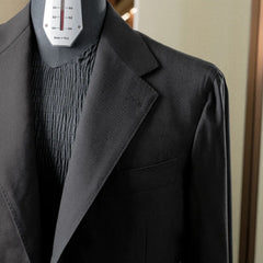 Refinement Tailoring Rfmt-01 Suit Zelander Black By Loro Piana Lapel Detail