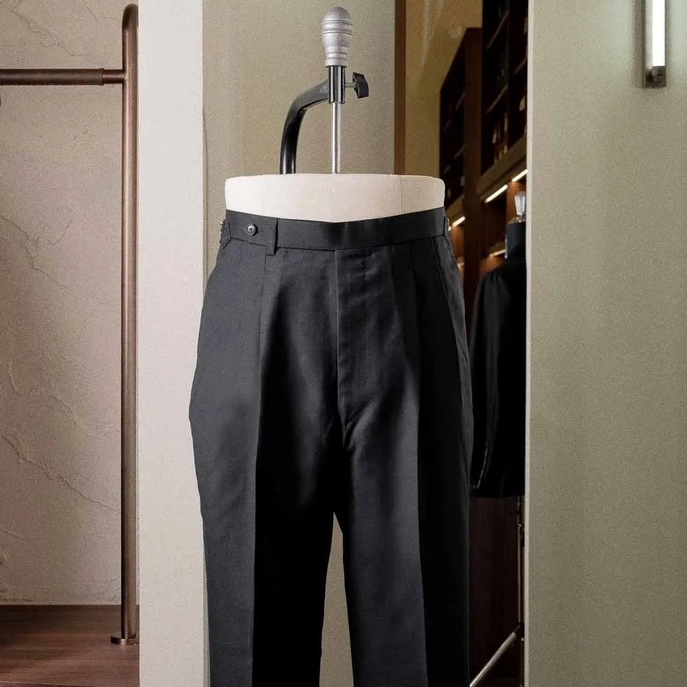 Refinement Tailoring Rfmt-01 Suit Zelander Black By Loro Piana Trousers Front View