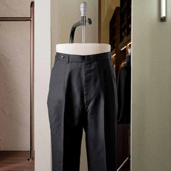 Refinement Tailoring Rfmt-01 Suit Zelander Black By Loro Piana Trousers Front View