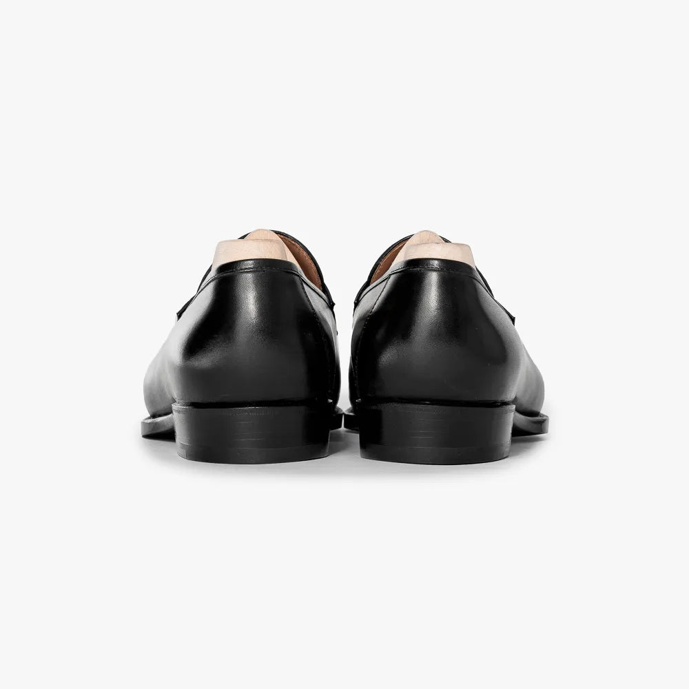 Leather sole of Saint Crispin’s 539 penny loafer, bottom view.