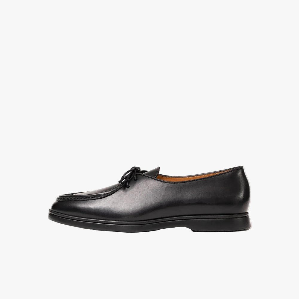 Timothee Paris Loafer Beaune Black Smooth Rubber Black Angled Side View