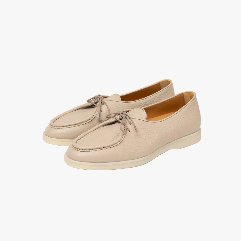 Timothee Paris Loafer Beaune Grained Rubber Light Taupe Angled Side View