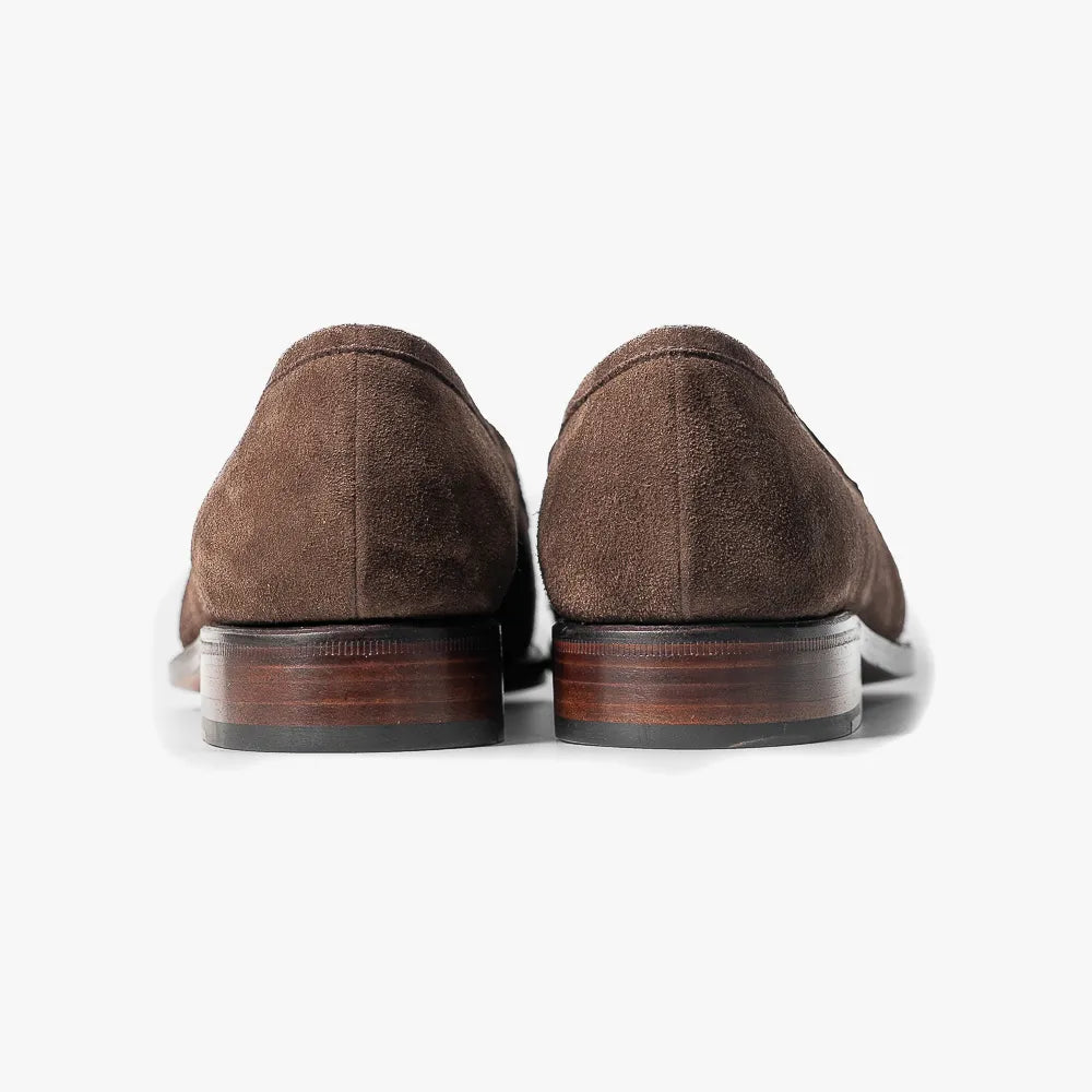 Close-up of the leather sole and heel showing clean edge finishing and solid construction.