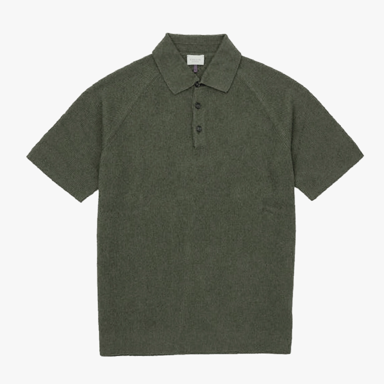 Gallia Raglan Knit Polo Olive