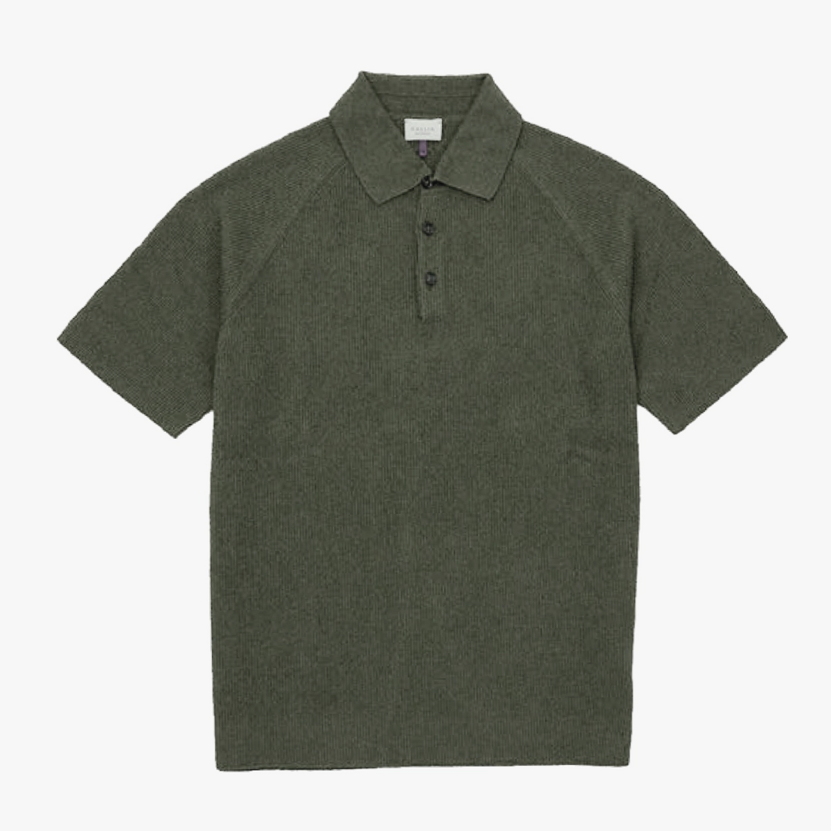 Gallia Raglan Knit Polo Olive
