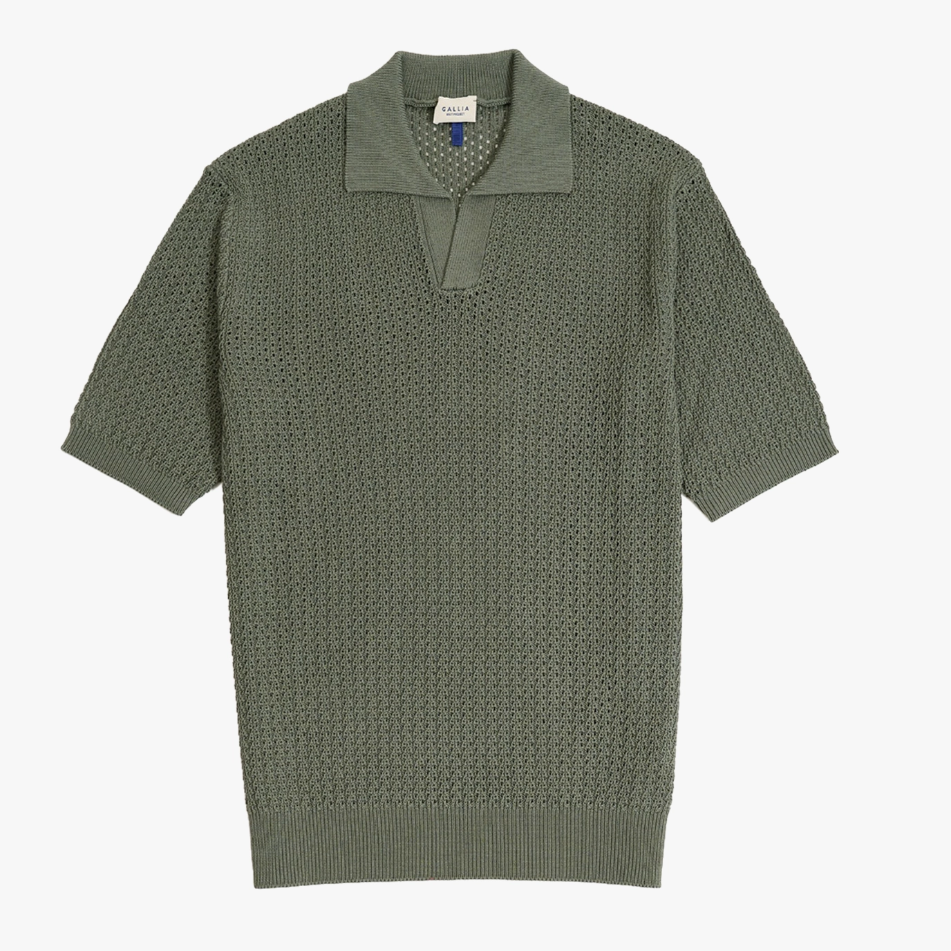 Gallia Skipper Knit Polo Olive