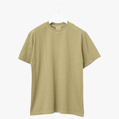 Yonetomi Garment Dyed Ramdom Border T-shirt Olive×L.brown