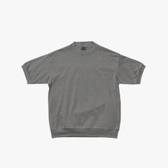 A Vontade Border Mock Neck Top SS Black/Ecru Front View