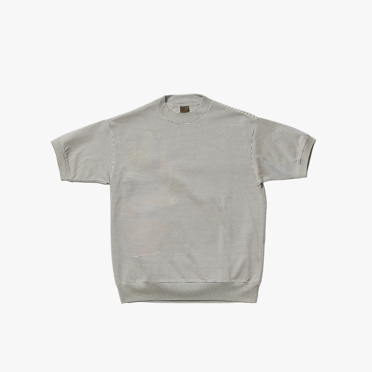 A Vontade Border Mock Neck Top SS Ecru/Marine Front View