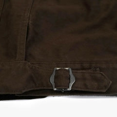 Close-up of the ciger fabric showing weave texture, depth of color, and durable vintage-inspired character.
