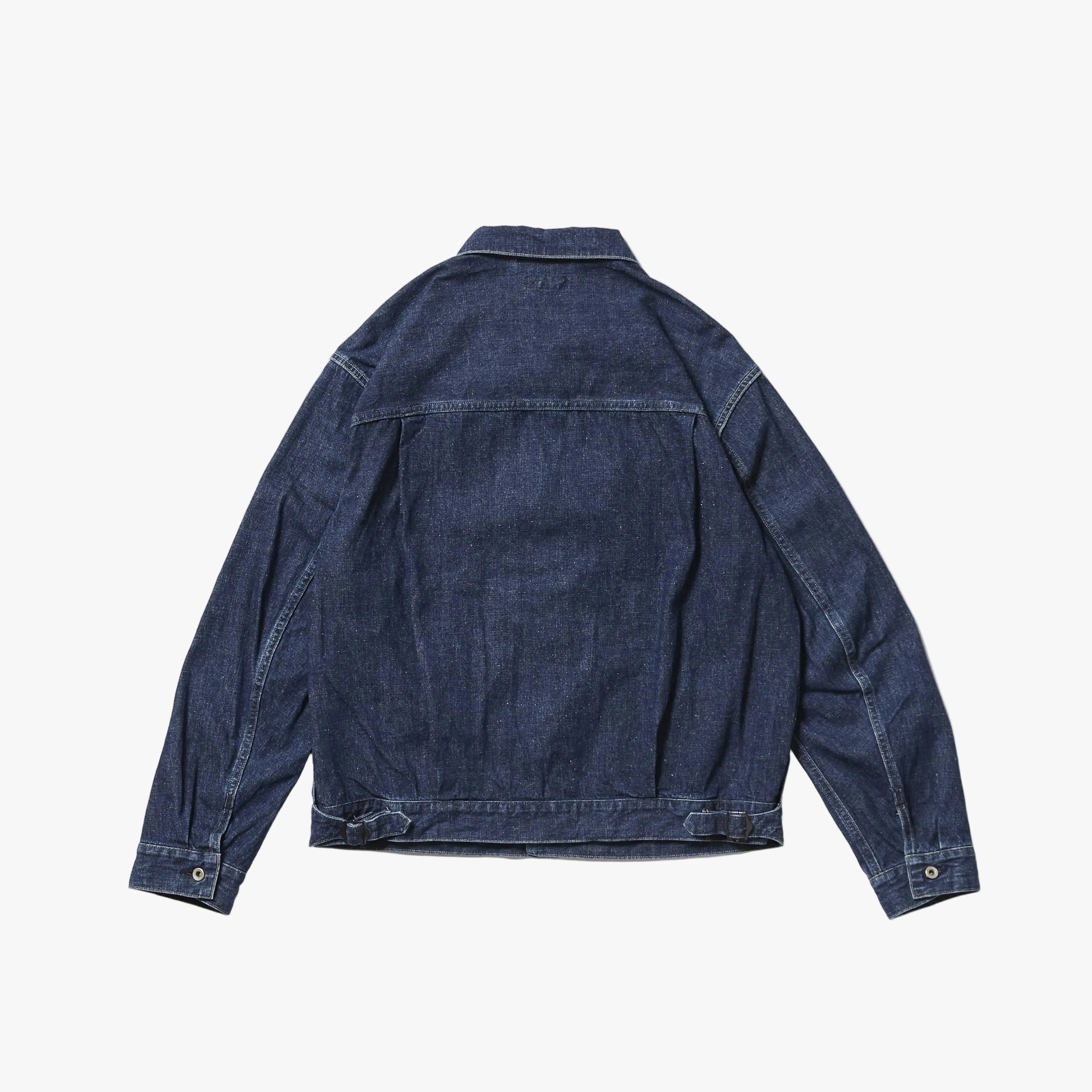 A Vontade Coal Mine Blouse Jacket Indigo Used Washed Back View