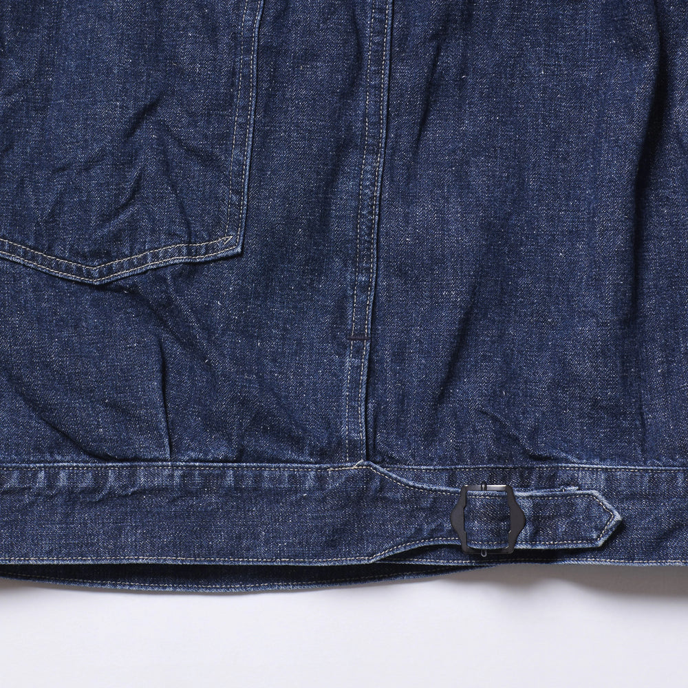 A Vontade Coal Mine Blouse Jacket Indigo Used Washed Button Detail