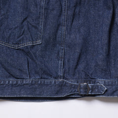 A Vontade Coal Mine Blouse Jacket Indigo Used Washed Button Detail