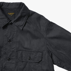 A Vontade Field Shirt Jacket Fade Black Collar Detail