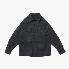 A Vontade Field Shirt Jacket Fade Black Front View