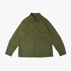 A Vontade Field Shirt Jacket Military Poplin Olive Front View