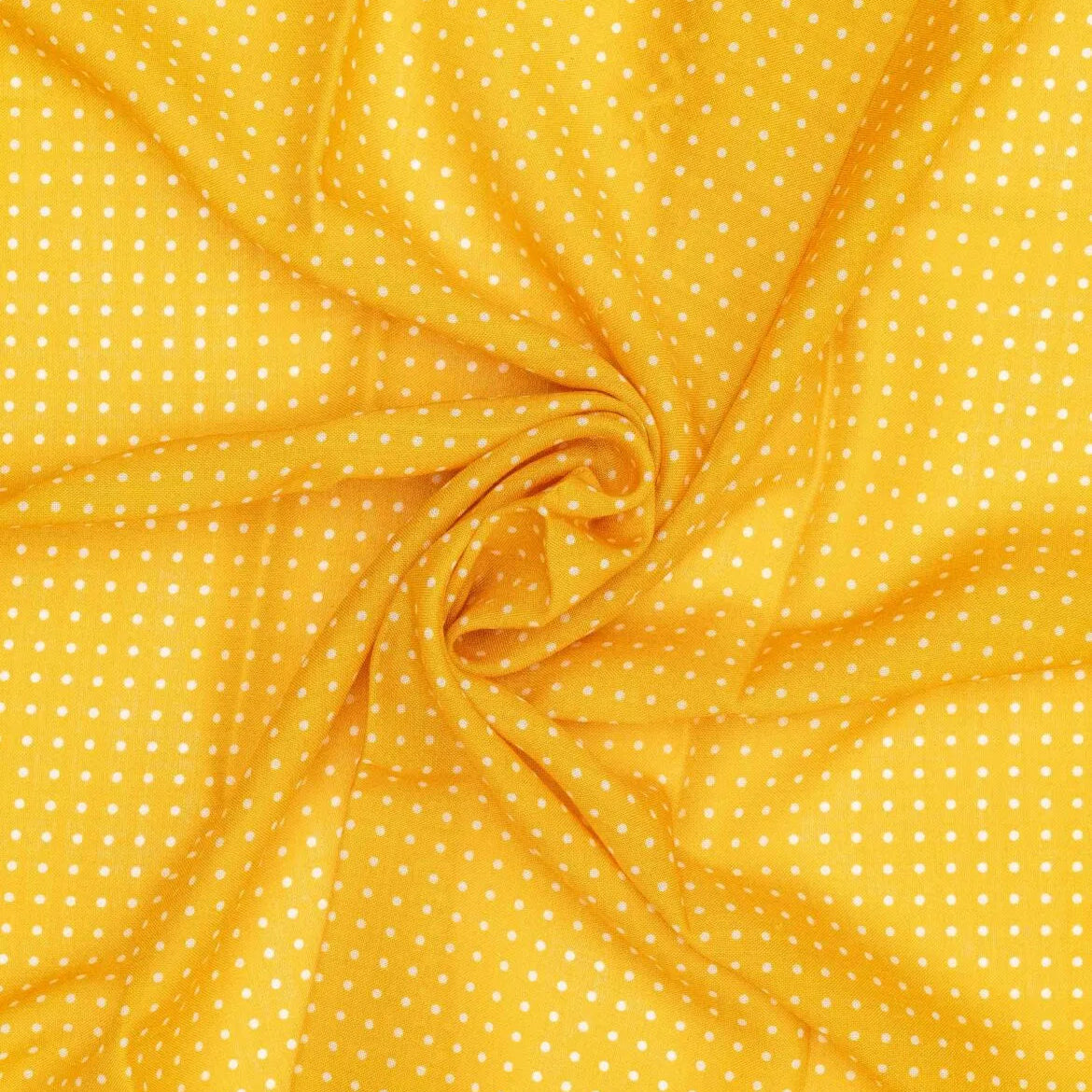 Close-up detail of the Adamley Bandana Poka Yellow Navy