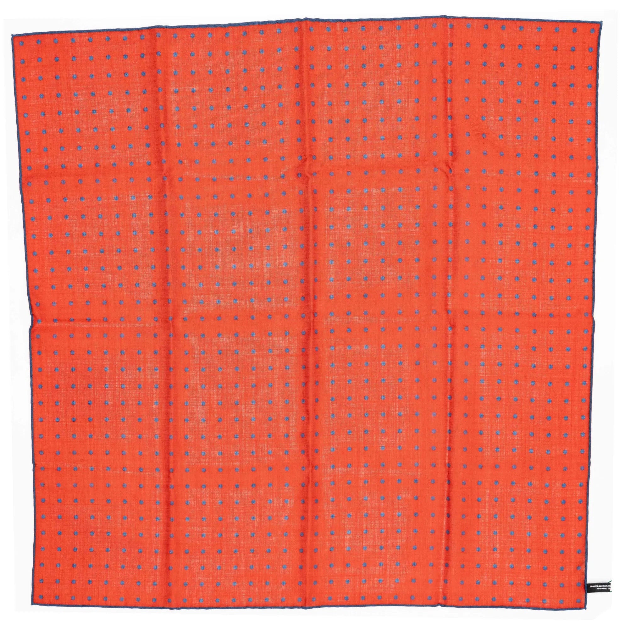 Front view of the Adamley Bandana Small Poka Orange