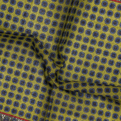 Close-up detail of the Adamley Pocket Square Floral Green