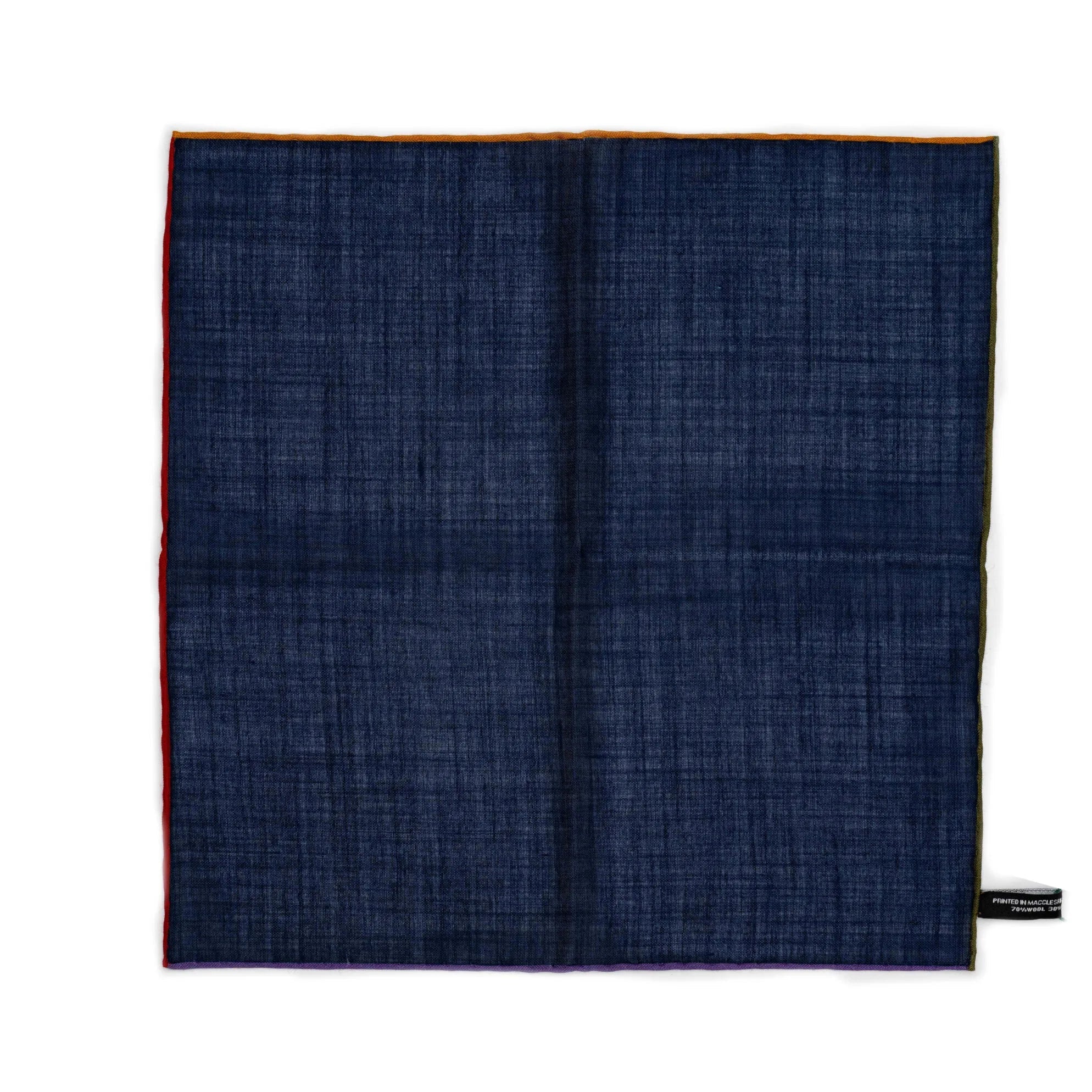 Front view of the Adamley Pocket Square Navy