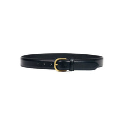 Front view of Anderson's Brass Buckle Belt Cordovan Black