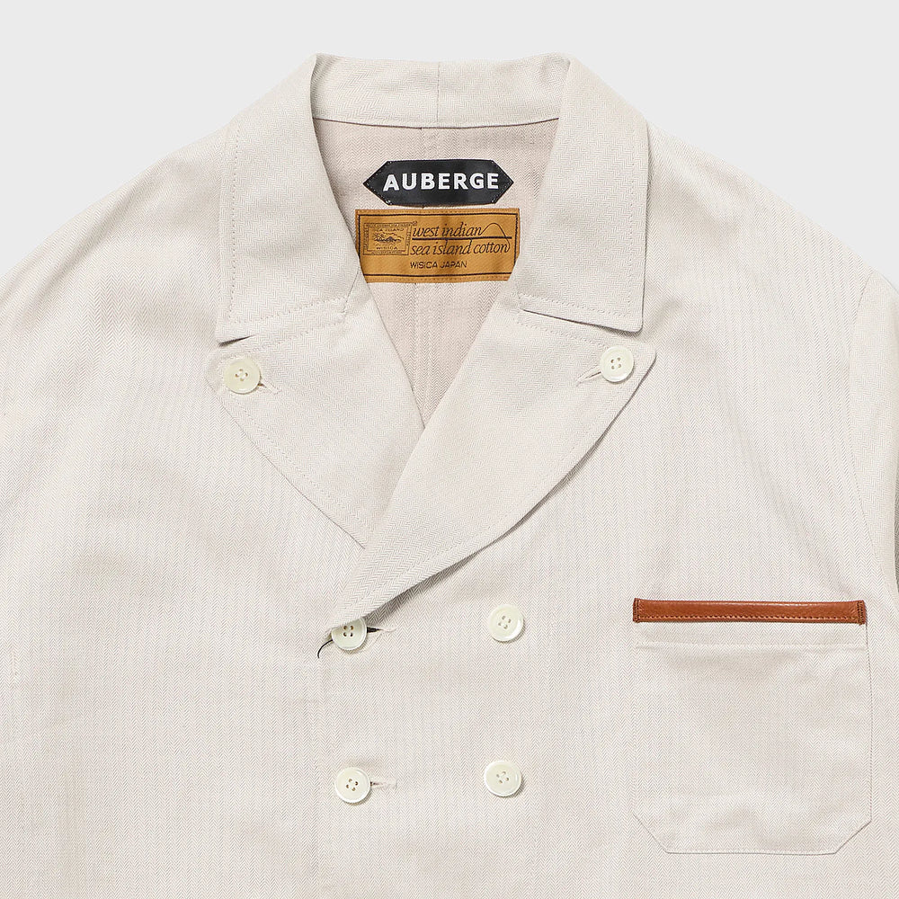 Auberge Clement Jacket Creambeige Collar Detail