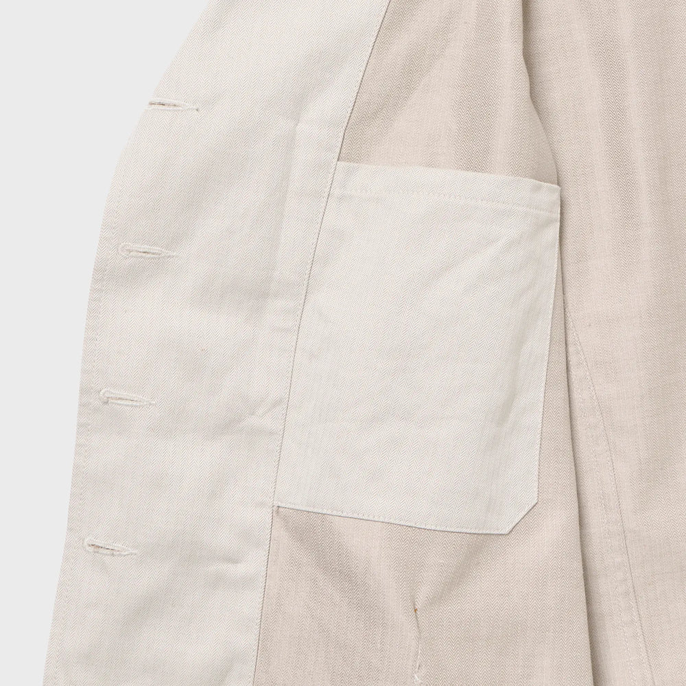 Auberge Clement Jacket Creambeige Fabric Texture Detail