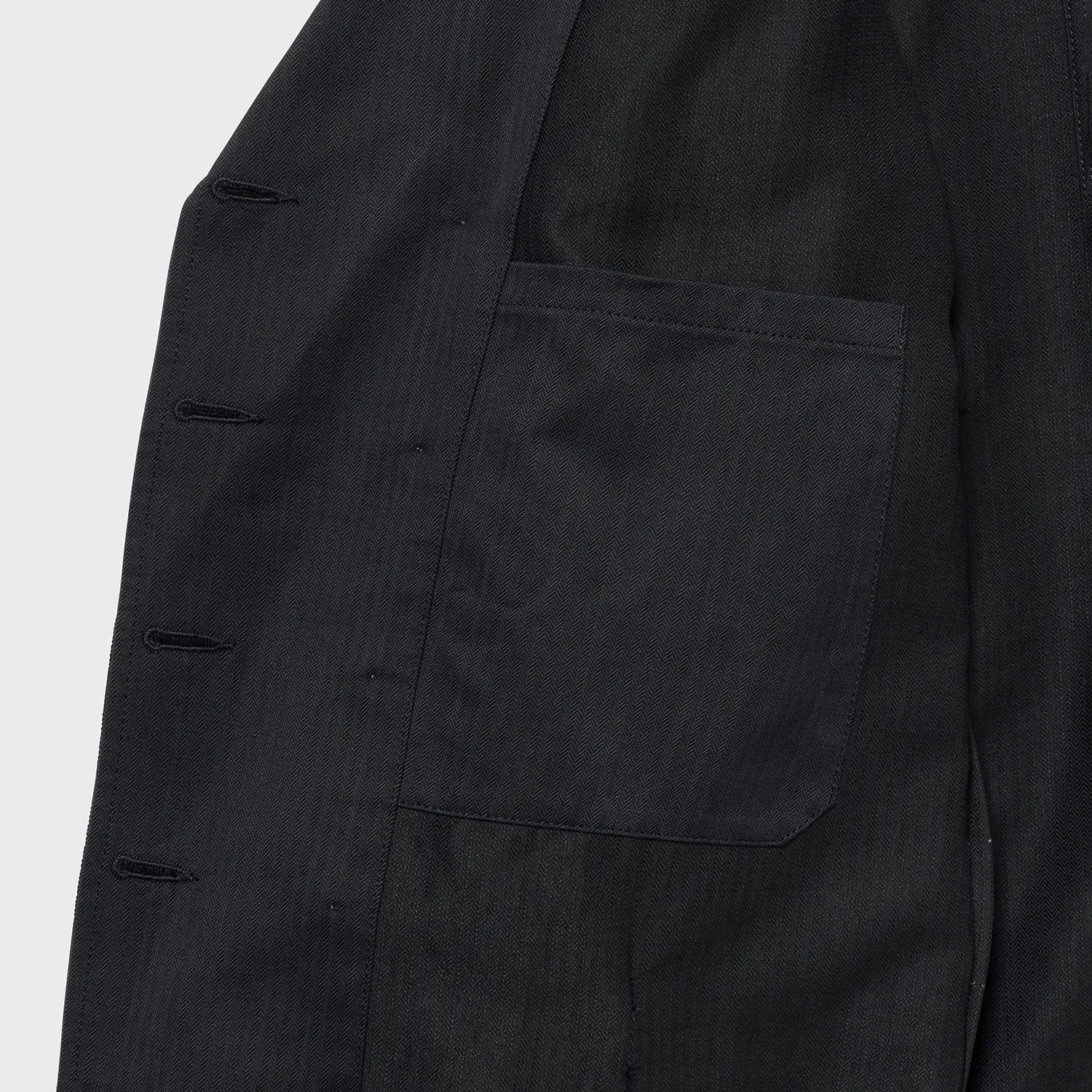 Auberge Clement Jacket Navy Charcoal Fabric Texture Detail