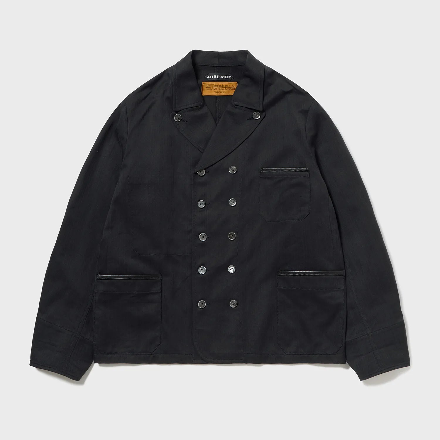 Auberge Clement Jacket Navy Charcoal Front View