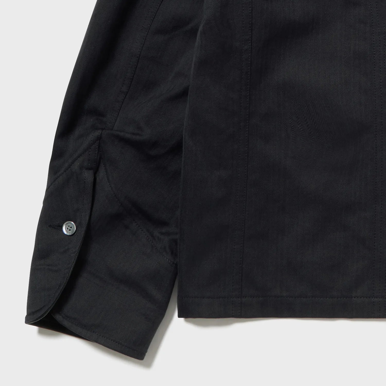 Auberge Clement Jacket Navy Charcoal Sleeve Cuff Detail