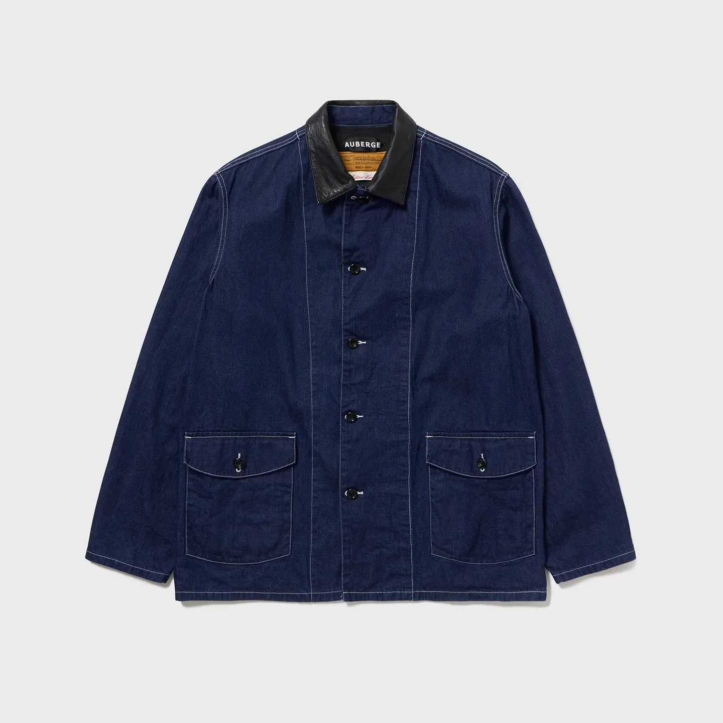 Auberge David Coverall Indigo Front View