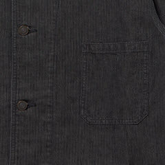 auberge dieter charcoal dark brown button front detail