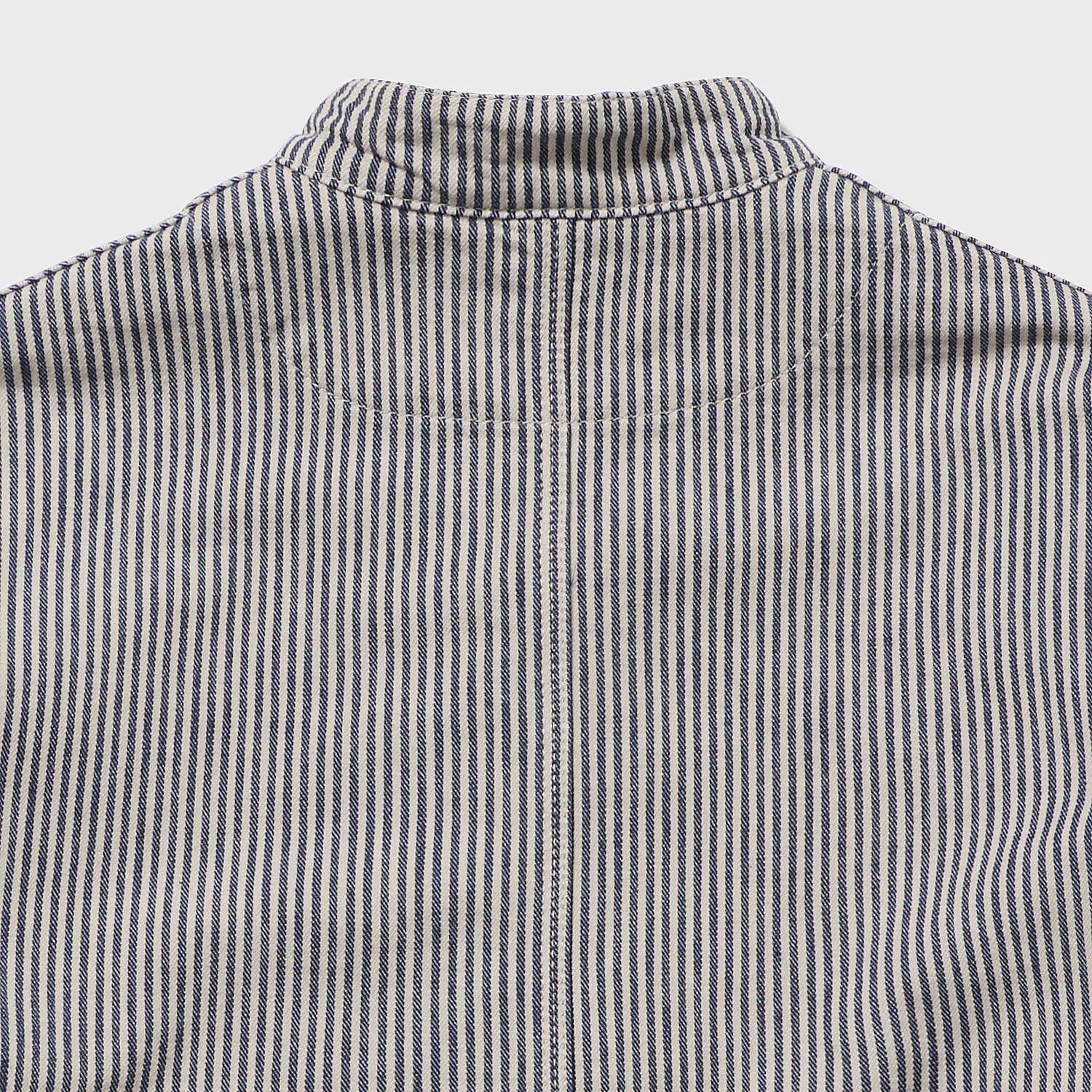 auberge dieter coverall beige navy back neckline detail