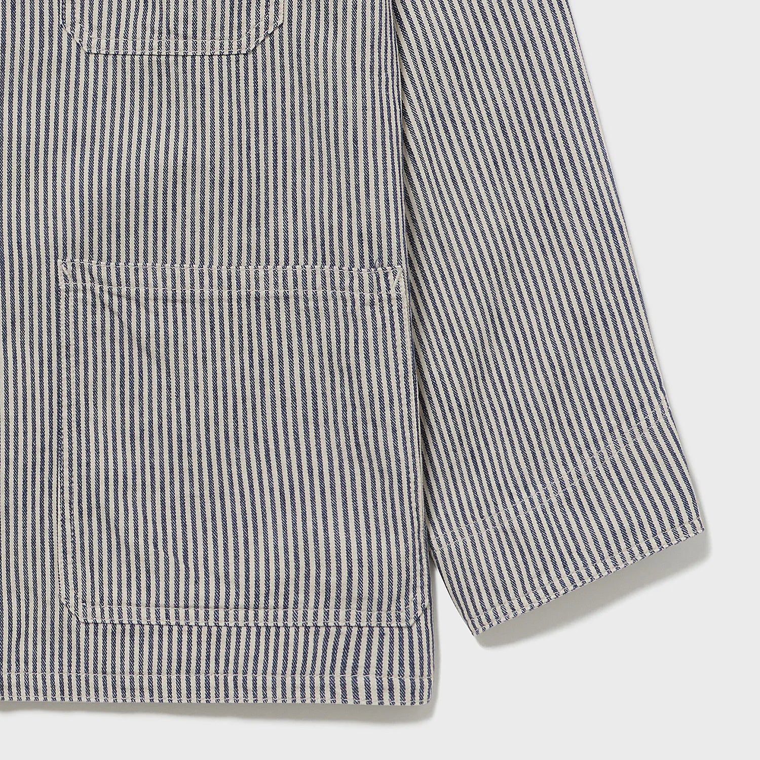auberge dieter coverall beige navy sleeve cuff detail