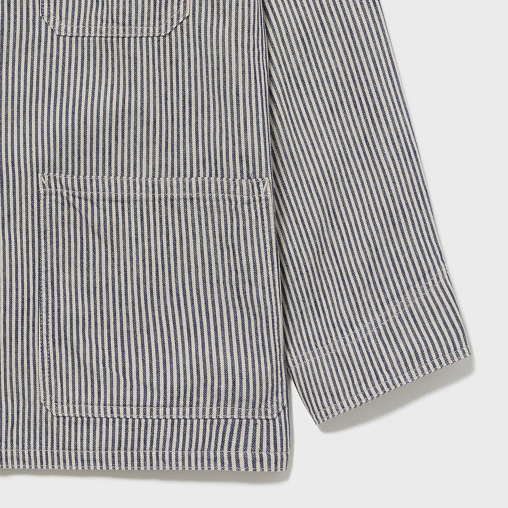 auberge dieter coverall beige navy sleeve cuff detail
