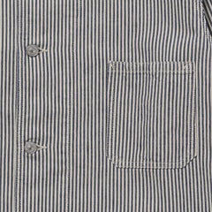 auberge dieter coverall beige navy chest pocket detail