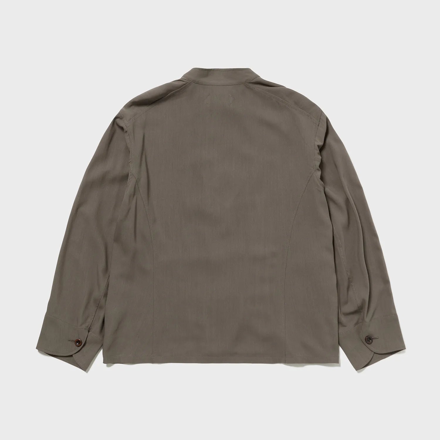 auberge gred jacket greige back silhouette detail