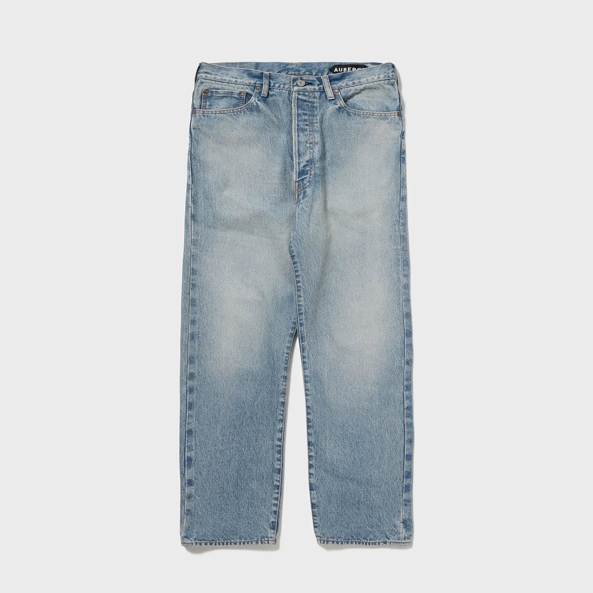 Auberge Marlon Denim Bleach Front View Bleached Denim Jeans