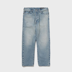 Auberge Marlon Denim Bleach Front View Bleached Denim Jeans