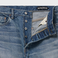Auberge Marlon Denim Used Button Fly Detail Japanese Denim Jeans