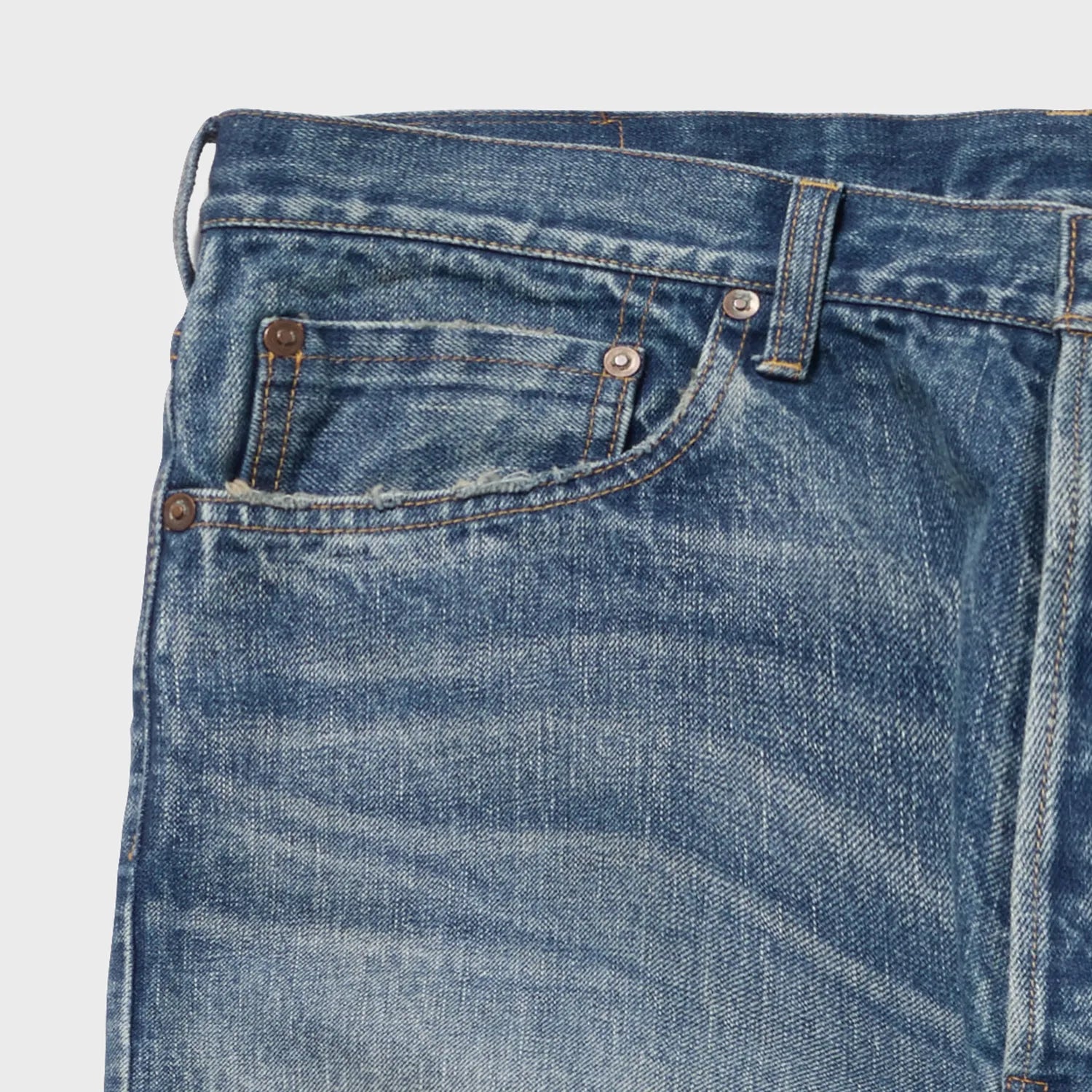 Auberge Marlon Denim Used Front Pocket Detail Vintage Fade Finish