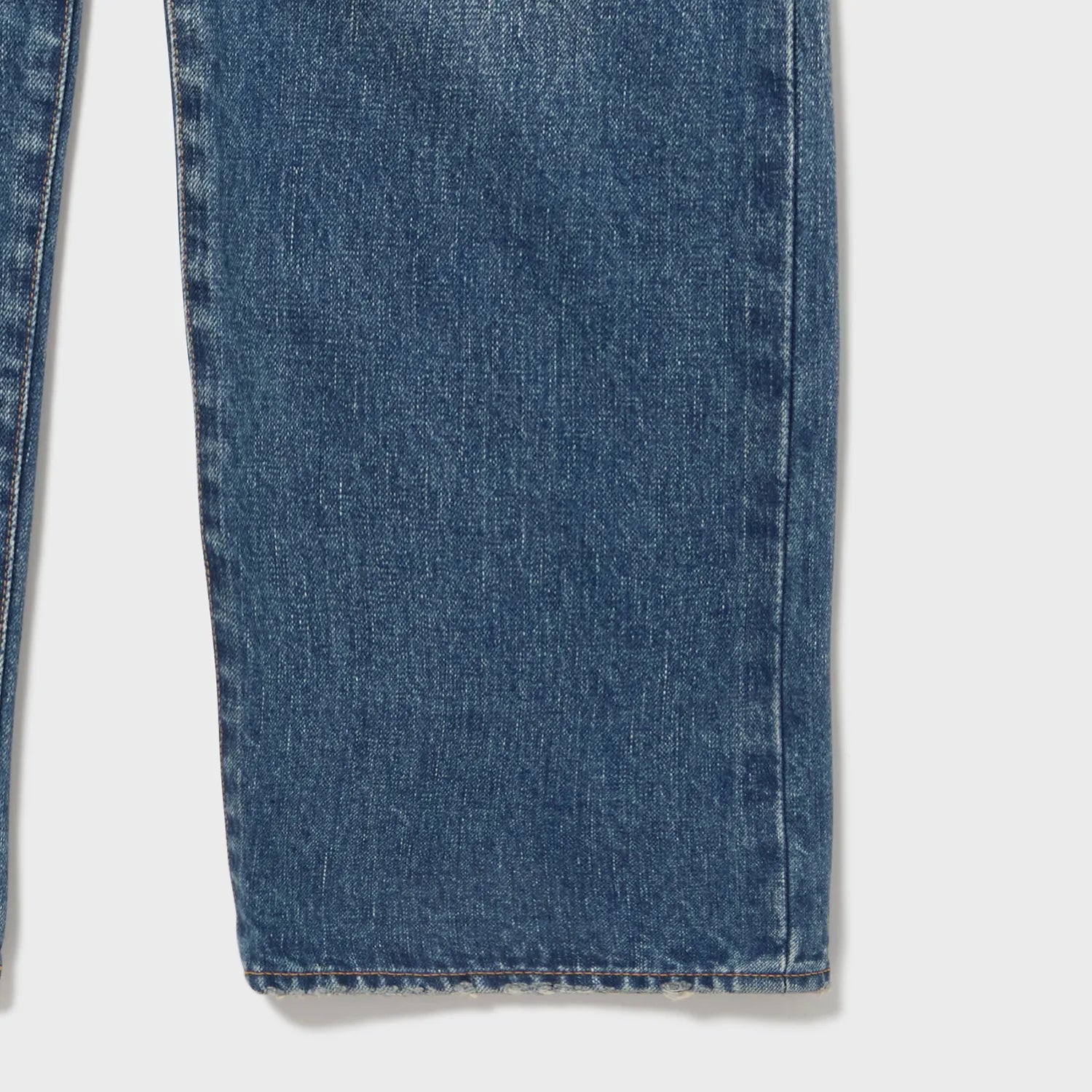 Auberge Marlon Denim Used Hem Detail Straight Leg Denim Jeans