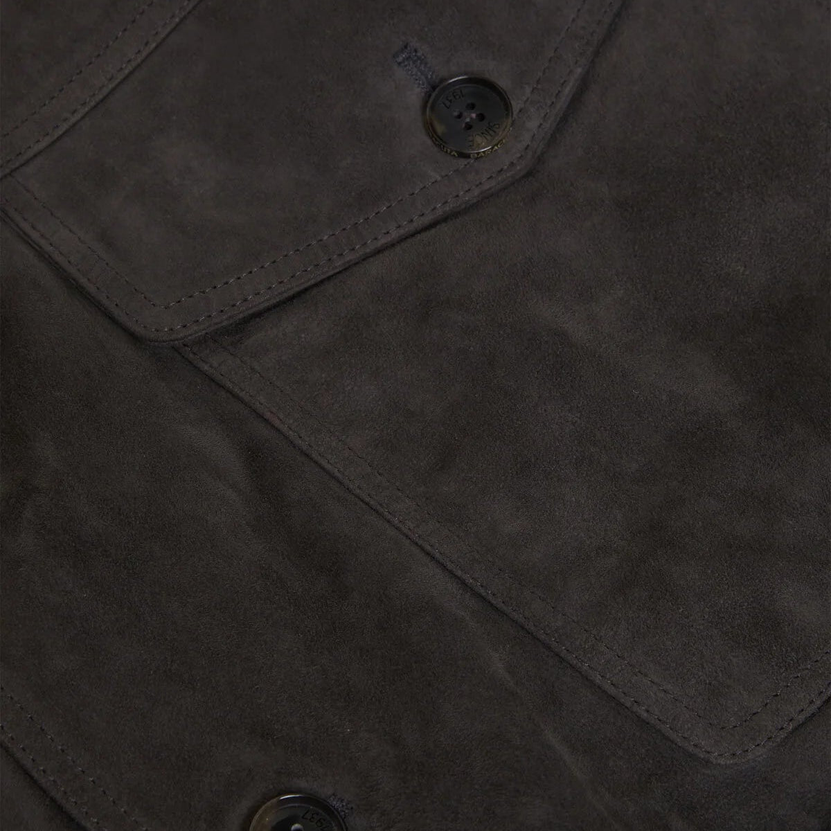 Baracuta Suede Blouson December Sky Flap Pocket Detail