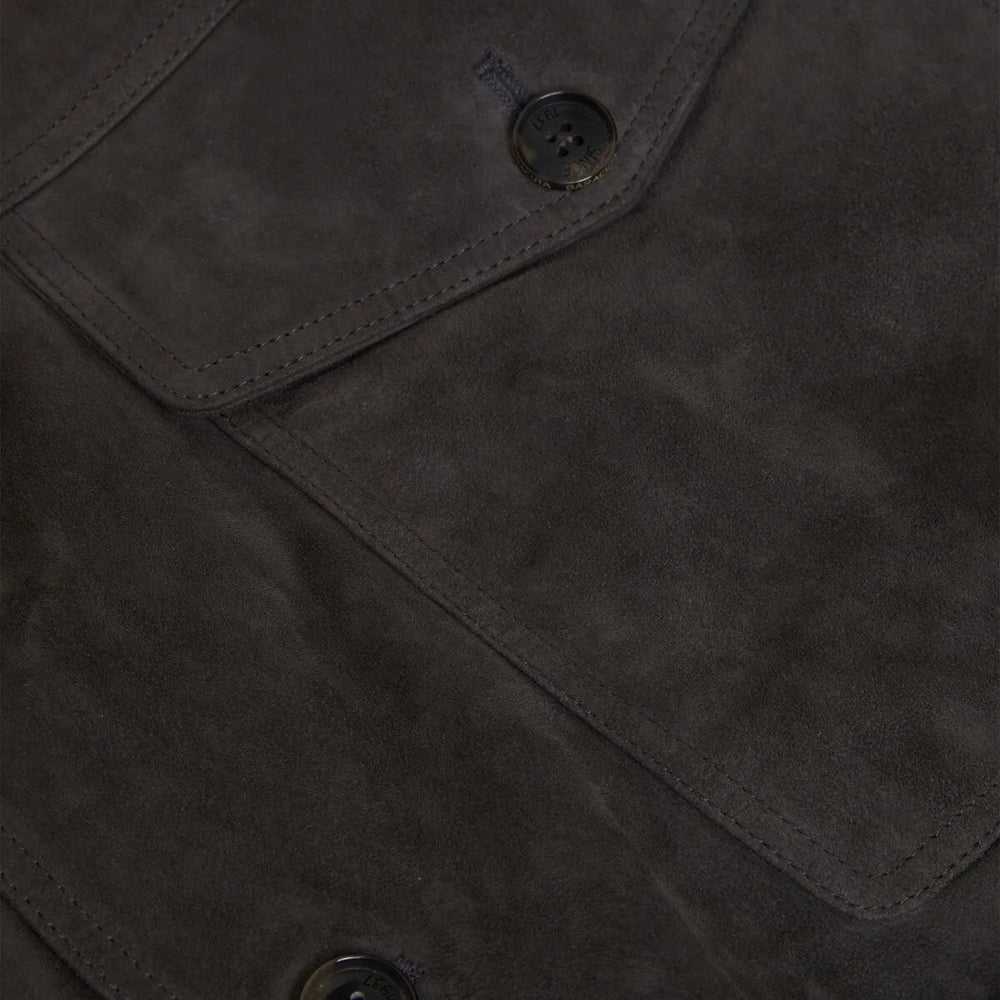 Baracuta Suede Blouson December Sky Flap Pocket Detail