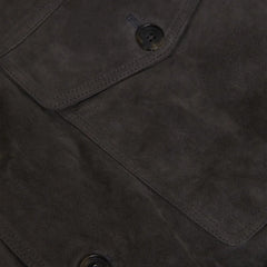 Baracuta Suede Blouson December Sky Flap Pocket Detail