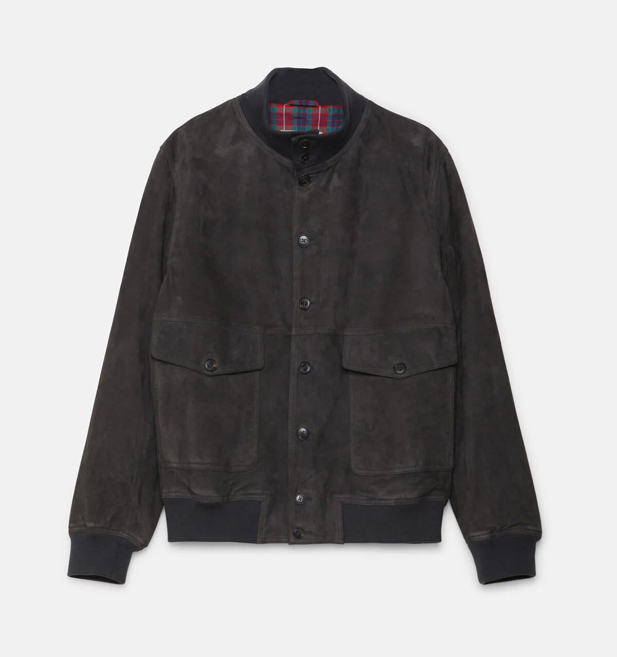 Baracuta Suede Blouson December Sky Front View